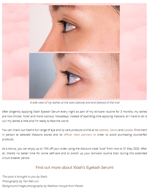Xlash Cosmetics Singapore