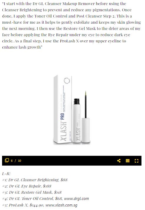Xlash Cosmetics Singapore